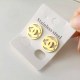 Gold Simplicity Letter Patchwork Earrings