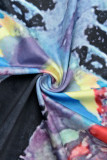 Colour Sexy Casual Print Backless Spaghetti Strap Long Dress Dresses
