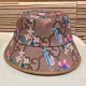 Khaki Street Simplicity Letter Patchwork Hat