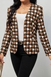 Pink Casual Print Cardigan Outerwear