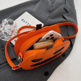 Orange Casual Patchwork Contrast Bags