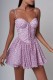 Purple Sexy Casual Print Backless Spaghetti Strap Sling Dress Dresses