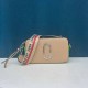 Khaki Street Simplicity Letter Patchwork Zipper Bags