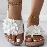 Cream White Casual Patchwork Solid Color Round Comfortable Shoes (Subject To The Actual Object)