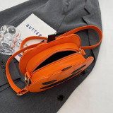 Orange Casual Patchwork Contrast Bags