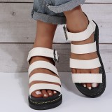 Black Casual Patchwork Solid Color Round Comfortable Out Door Shoes