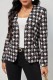 Black Casual Print Cardigan Outerwear