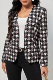 Pink Casual Print Cardigan Outerwear