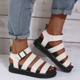 Black Casual Patchwork Solid Color Round Comfortable Out Door Shoes