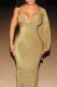 Khaki Sexy Solid Backless One Shoulder Long Dress Dresses
