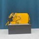 Yellow Street Simplicity Letter Geometric Patchwork Zipper Bags(Without Box)
