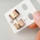 Rose Gold Simplicity Letter Patchwork Earrings