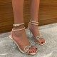 Apricot Casual Patchwork With Bow Square Comfortable Out Door Shoes (Heel Height 3.54in)
