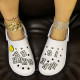 White Casual Living Hollowed Out Letter Round Comfortable Shoes