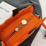 Orange Casual Patchwork Contrast Bags