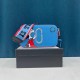 Blue Street Simplicity Letter Geometric Patchwork Zipper Bags(Without Box)