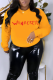 Yellow Casual Daily Print Patchwork O Neck Tops