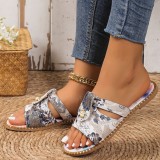 Grey Casual Patchwork Round Comfortable Shoes