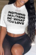 White Casual Vintage Print Patchwork Letter O Neck T-Shirts