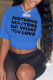 Royal Blue Casual Vintage Print Patchwork Letter O Neck T-Shirts