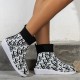 Grey Casual Patchwork Round Comfortable Out Door Shoes