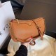 Light Brown Street Simplicity Letter Patchwork Chains Bags