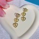 Gold Simplicity Letter Patchwork Earrings