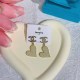 Gold Sweet Simplicity Letter Pearl Rhinestone Earrings