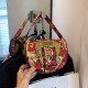 Burgundy Street Elegant Letter Patchwork Bags