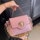 Pink Street Figure Letter Patchwork Chains Bags