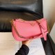 Rose Red Street Simplicity Letter Patchwork Chains Bags