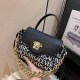 Black Street Figure Letter Patchwork Chains Bags