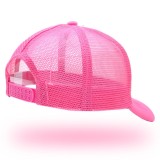 Pink Casual Print Patchwork Contrast Hat