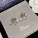 Silver Elegant Simplicity Letter Patchwork Earrings