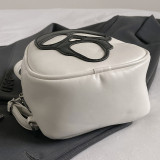 White Casual Patchwork Contrast Bags