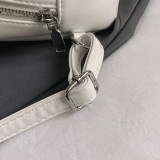 White Casual Patchwork Contrast Bags