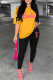 Ginger Casual Letter Print Basic O Neck Long Sleeve Two Pieces