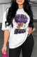 White Casual Print Basic O Neck T-Shirts
