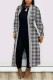 Black White Casual Print Patchwork Cardigan Outerwear