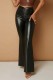 Black Casual Solid Patchwork Skinny High Waist Speaker Solid Color Trousers