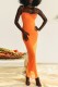 Orange Sexy Solid Backless Spaghetti Strap Long Dress Dresses