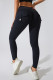 Black Sportswear Solid Pocket Buttons