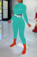 Green Street Print Patchwork Half A Turtleneck Skinny Jumpsuits