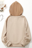 Pink Casual Street Print Patchwork Pocket Zipper Hooded Collar Tops