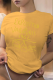 Yellow Street Daily Print Letter O Neck T-Shirts
