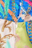 Colour Casual Daily Simplicity Mixed Printing Printing Contrast Straight Jumpsuits