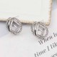 Silver Simplicity Letter Rhinestone Earrings