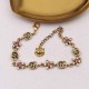 Gold Vintage Letter Chains Rhinestone Bracelets