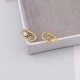 Gold Simplicity Geometric Patchwork Earrings