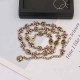 Gold Vintage Letter Chains Rhinestone Necklaces